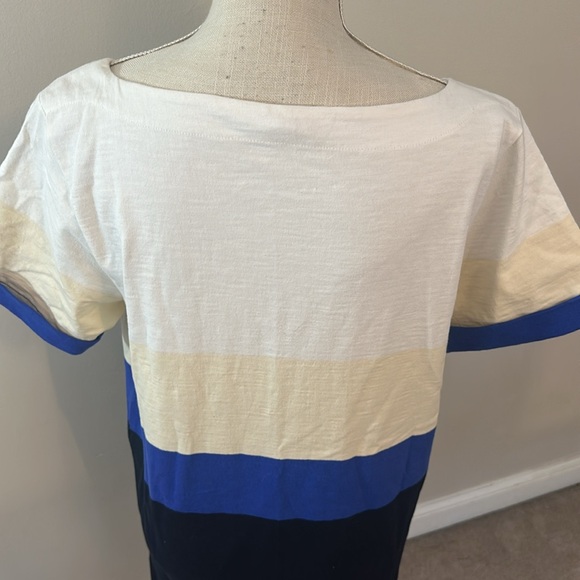 JCrew 100% Cotton Short Sleeve Color Block Dress Like New! - Picture 5 of 9